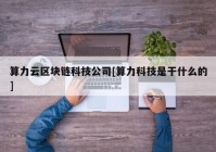 算力云区块链科技公司[算力科技是干什么的]