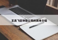 王高飞区块链公司的简单介绍